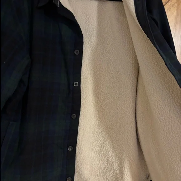 The North Face Men’s Campshire Jacket Button Up Plaid Fleece Lined Large - Picture 3 of 4